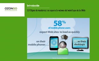 Introducción
1.5 Signo de madurez: se espera lo mismo del móvil que de la Web
 
