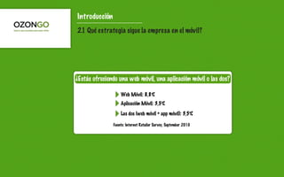 Introducción
2.1 Qué estrategia sigue la empresa en el móvil?
 