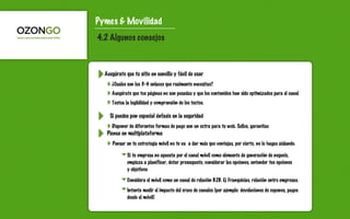 Pymes & Movilidad
4.2 Algunos consejos
 