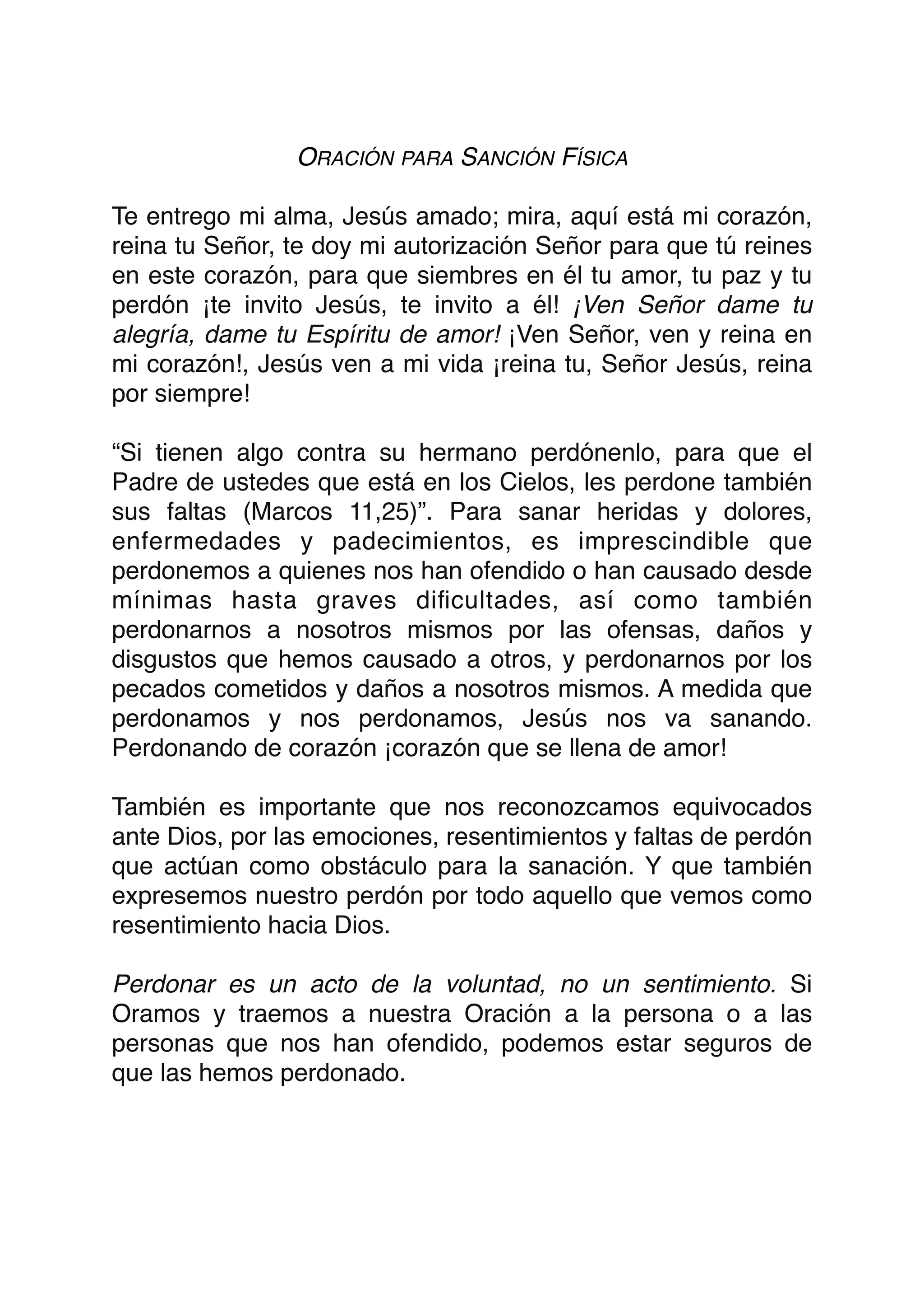 Oraciones de Liberación y Sanación | PDF