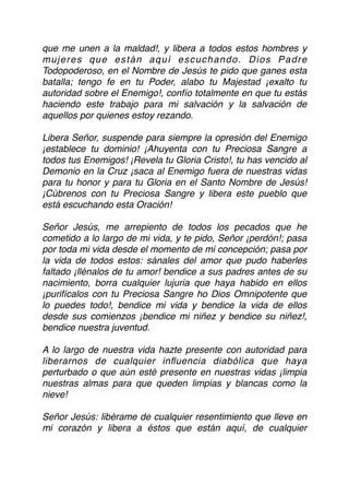 Oraciones de Liberación y Sanación | PDF