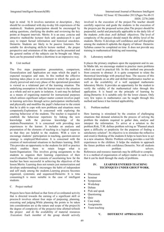 Iir Math Teaching Mathematics with Innovative Methods | DOCX
