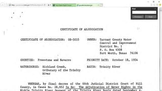 Water Rights Viewer New TCEQ Water Rights Viewer - Kim Nygren | PDF
