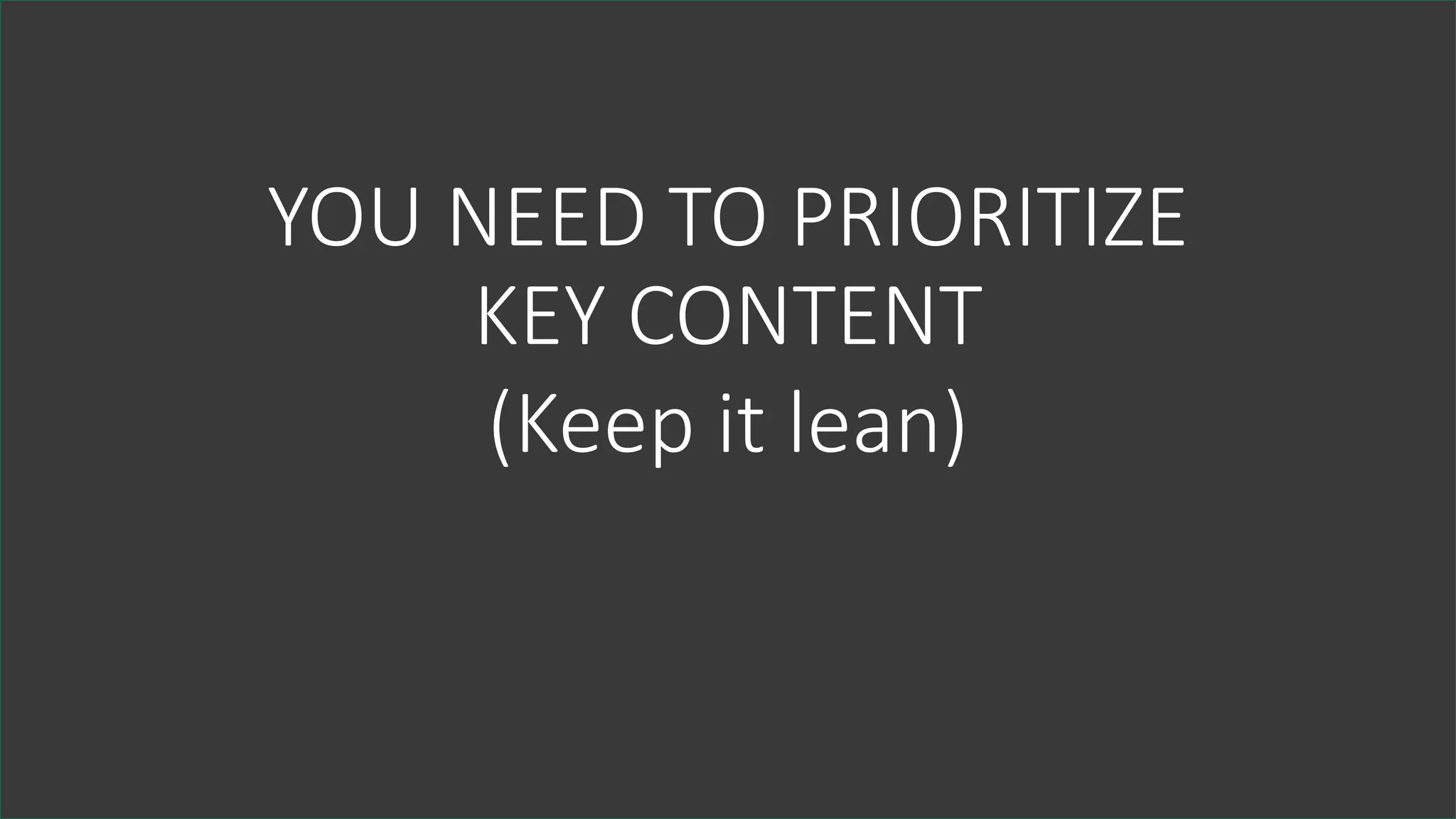 Enable'gzip compression'via'caching'
plugins,'.htaccess or'via'
compression'plugins
MOBILE
NO
INTERSTITIALS
ON MOBILE
THANK YOU
YOU$NEED$TO$PRIORITIZE$
KEY$CONTENT$
(Keep$it$lean)
 