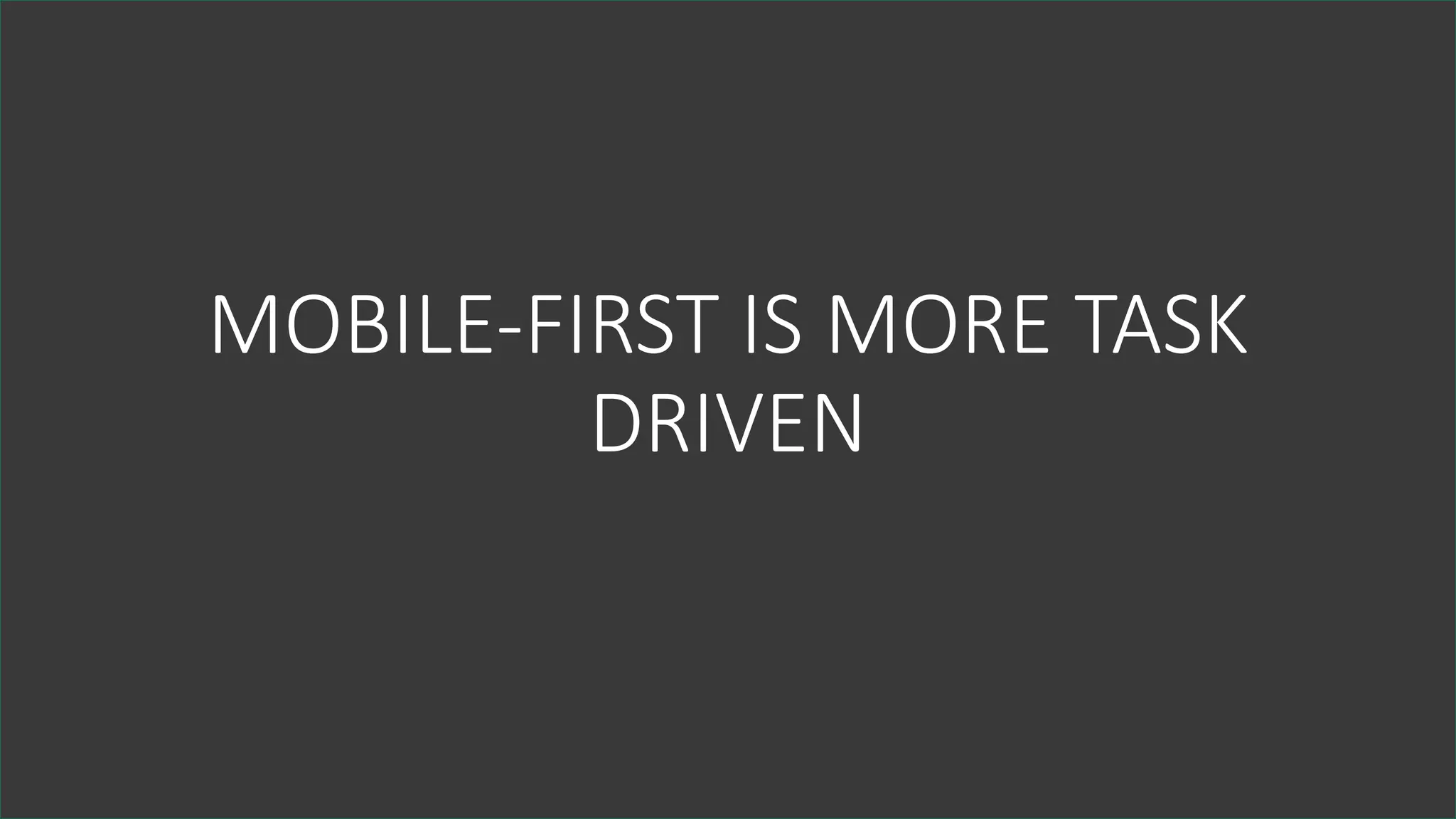 Enable'gzip compression'via'caching'
plugins,'.htaccess or'via'
compression'plugins
MOBILE
NO
INTERSTITIALS
ON MOBILE
THANK YOU
MOBILE'FIRST,IS,MORE,TASK,
DRIVEN
 