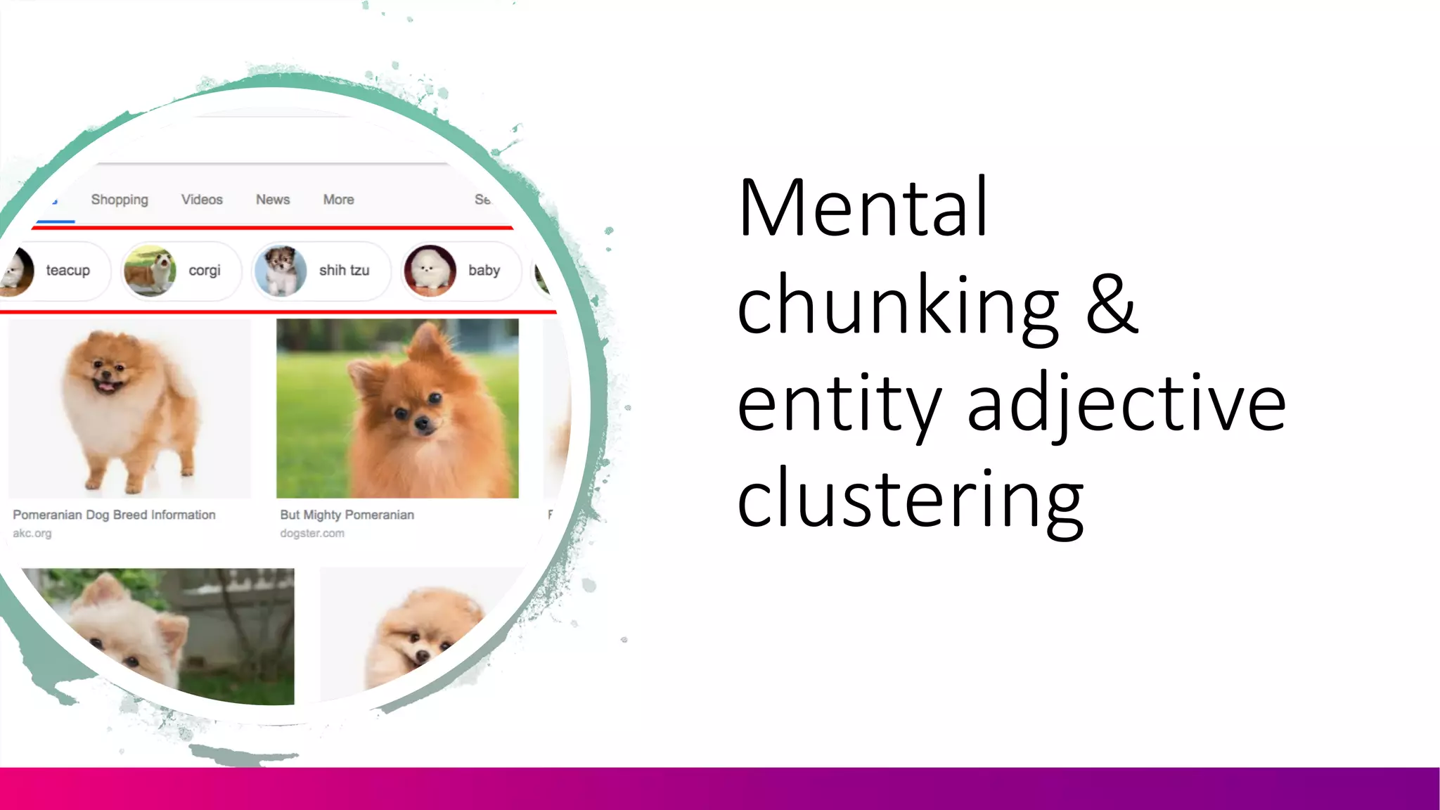 Mental'
chunking'&'
entity'adjective'
clustering
 