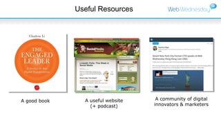 Useful Resources
A good book A useful website
(+ podcast)
A community of digital
innovators & marketers
 