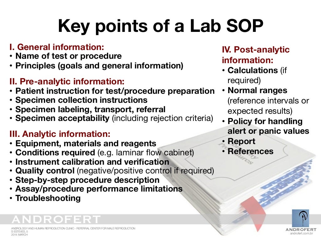 The perfect integration between Lab SOP and clinical strategy