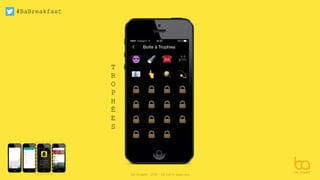 #BaBreakfast
Be Angels - 2016 - All rights reserved
T
R
O
P
H
É
E
S
 