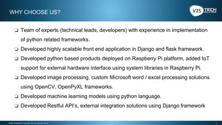 Python Development - V2STech Corporate presentation | PPTX