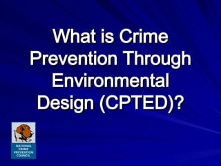 Cpted Activity Support Examples Teaching Kids To Help Design Out Crime | PPT