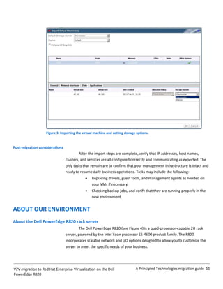 V2V migration to Red Hat Enterprise Virtualization on the Dell ...