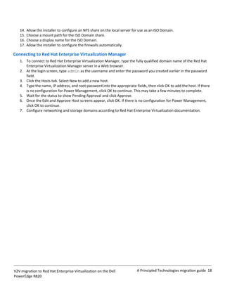 V2V migration to Red Hat Enterprise Virtualization on the Dell ...