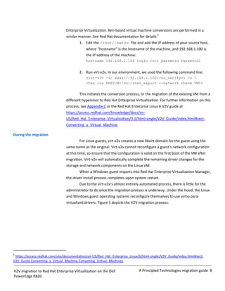 V2V migration to Red Hat Enterprise Virtualization on the Dell ...