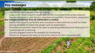 Applying the research in development approach to scale ecosystem restoration