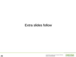 Extra slides follow

25

© 2013 Mentor Graphics Corp. Company Confidential

mentor.com/embedded

 