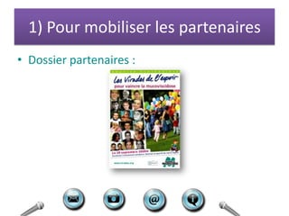 Partenariats : national (14 000 € en 2008) et local