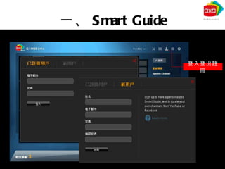 一、 Smart Guide 登入登出註冊 