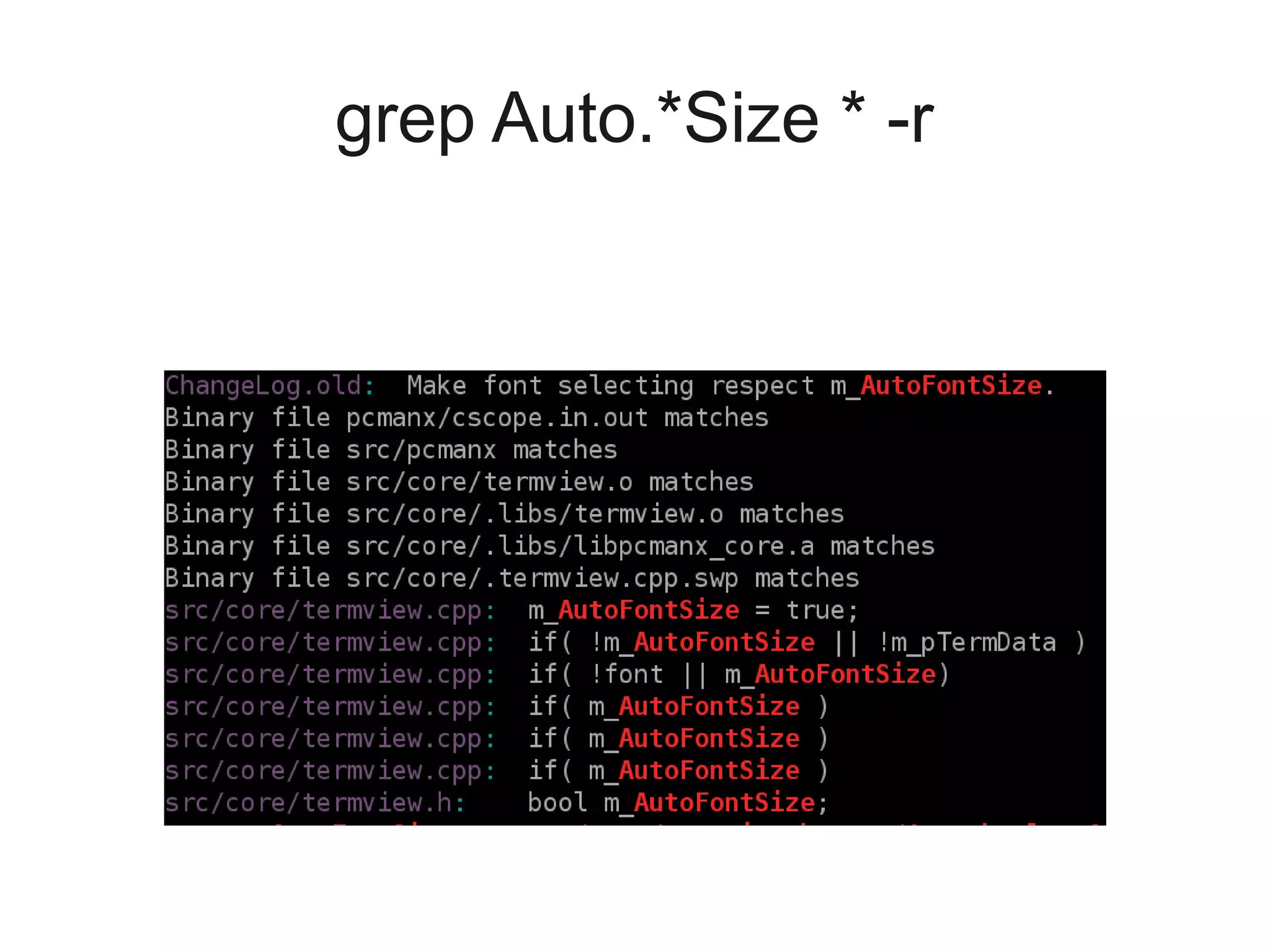grep Auto.*Size * -r
 