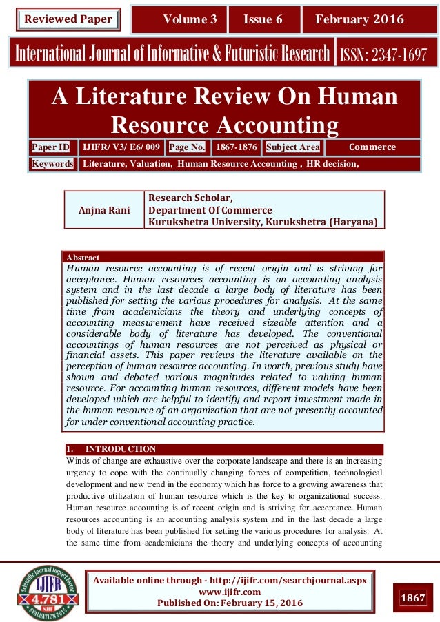 literature review of human resource planning