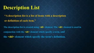 Html-list | PPTX