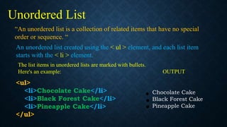 Html-list | PPTX