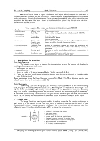 Designing and modeling of a multi-agent adaptive learning system (MAALS ...
