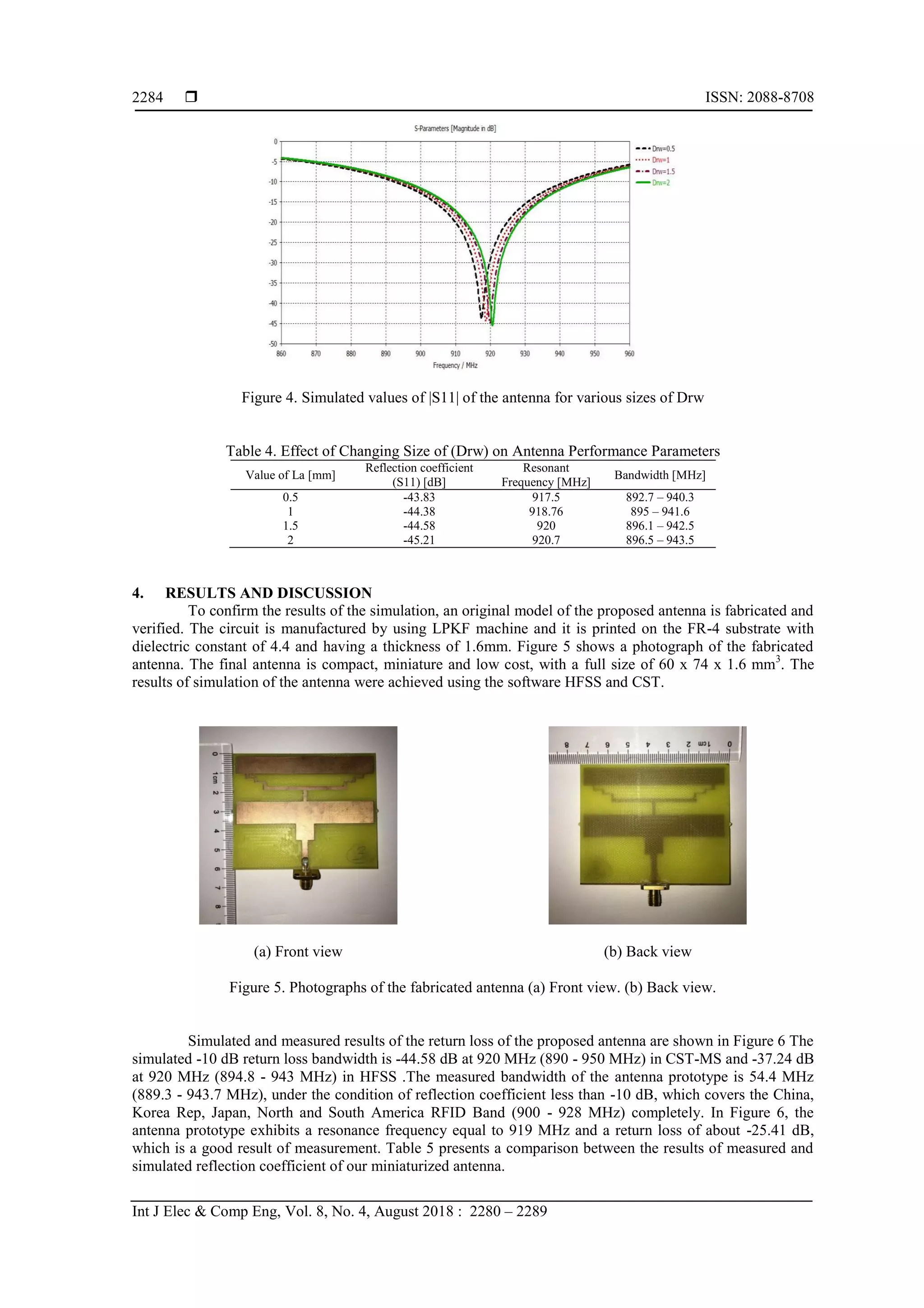 A Miniature RFID Antenna at UHF Band using Meander-Line Technique | PDF