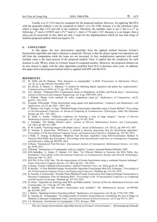 The new integer factorization algorithm based on fermat’s factorization ...