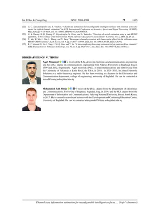Channel state information estimation for reconfigurable intelligent ...