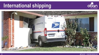 @ObanIntl | obaninternational.com48
International shipping
 