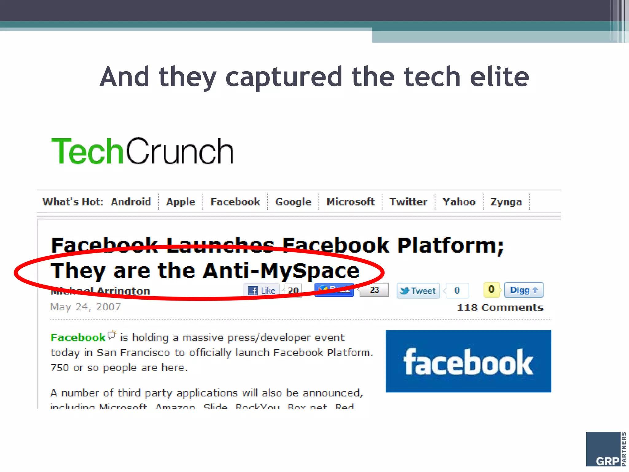 And they captured the tech elite 