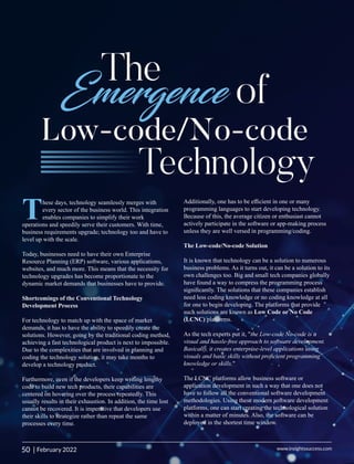 Top 10 Low-CodeNo Code Development Platforms | PDF