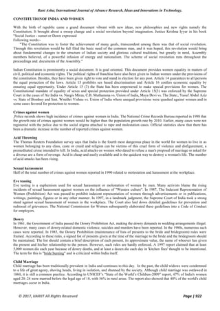 The Changing Role and Legal Status of Women in India | PDF