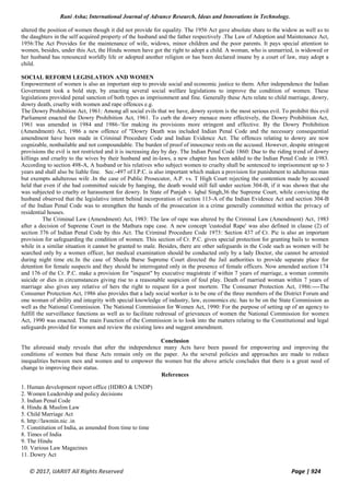 The Changing Role and Legal Status of Women in India | PDF
