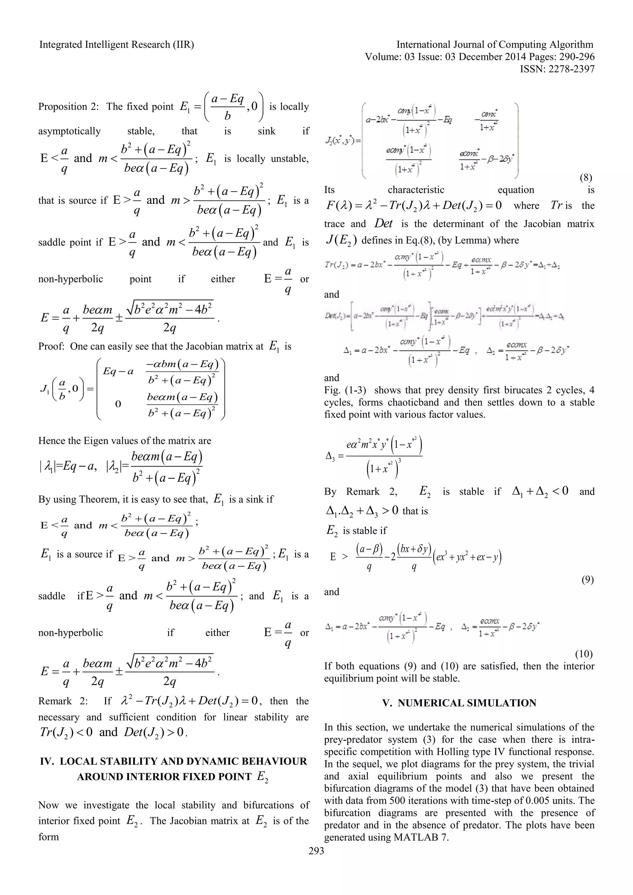 Typical Measures on Discrete Time Prey-Predator Model with ...