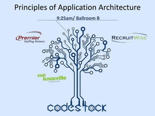 Principles of Application Architecture
9:25am/ Ballroom B
 