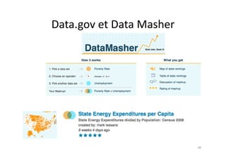 Data.gov	
  et	
  Data	
  Masher	
  




                                       48	
  
 