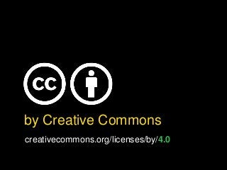 by Creative Commons
creativecommons.org/licenses/by/4.0
 