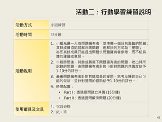 反思、應用與延伸閱讀
42
 