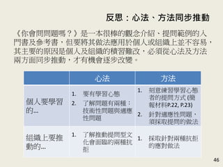 應用二參考資源：台灣行動學習協會網站
46
網址：http://www.wial.org.tw/
 