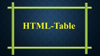 HTML-Table
 