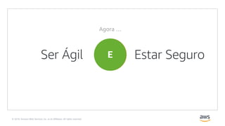 © 2019, Amazon Web Services, Inc. or its Affiliates. All rights reserved.
OUESer Ágil Estar Seguro
Agora …
 