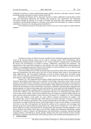 The Impact of Social Media Technologies on Adult Learning | PDF