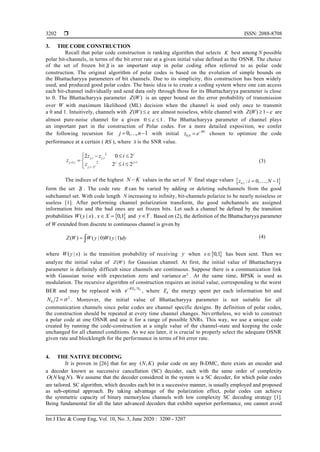 Study of the operational SNR while constructing polar codes | PDF