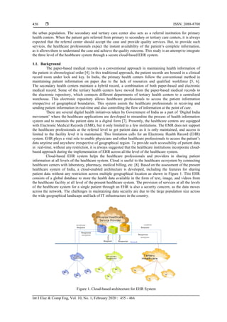 Security Framework For Cloud Based Electronic Health Record Ehr