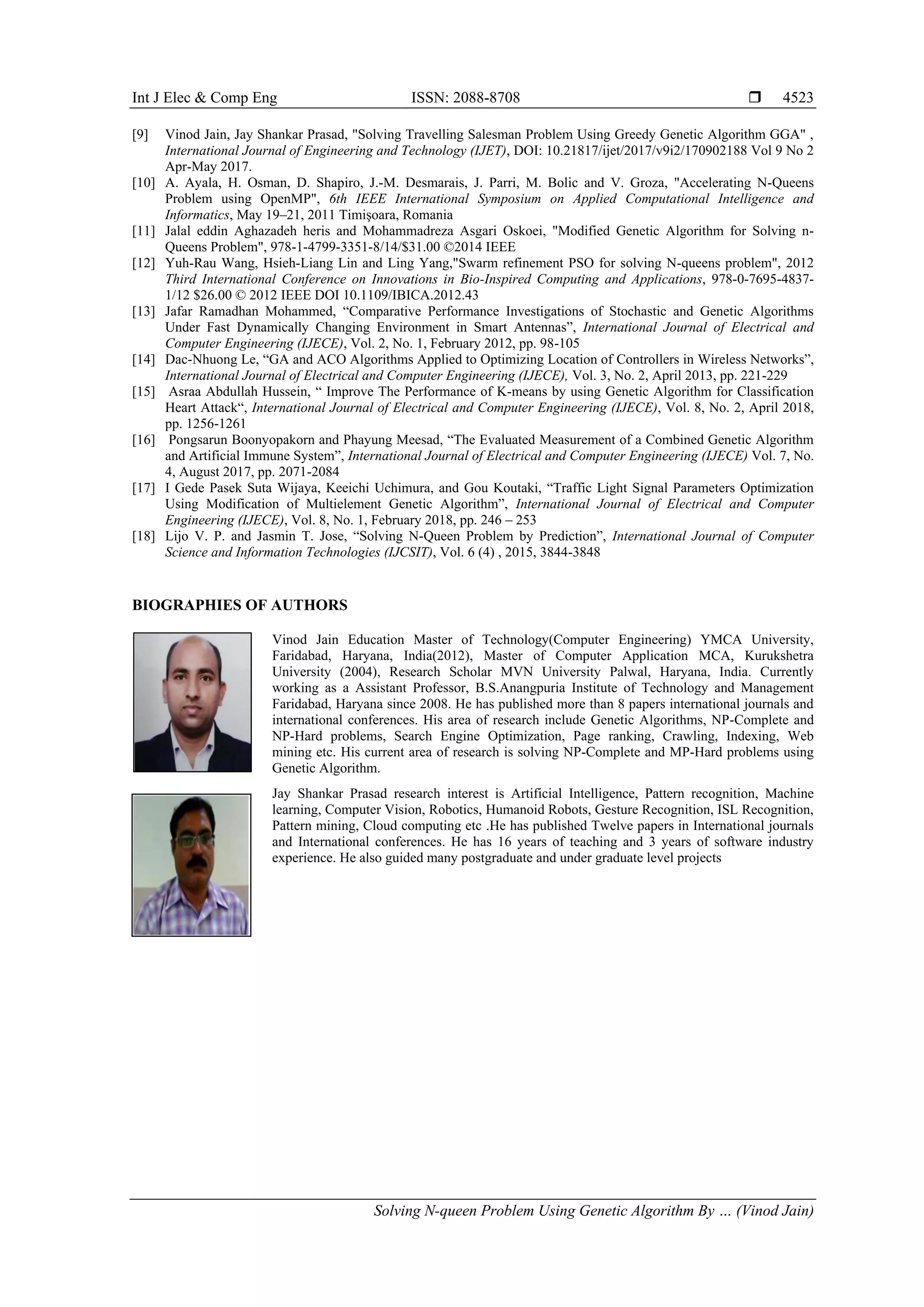 Solving N-queen Problem Using Genetic Algorithm by Advance Mutation ...