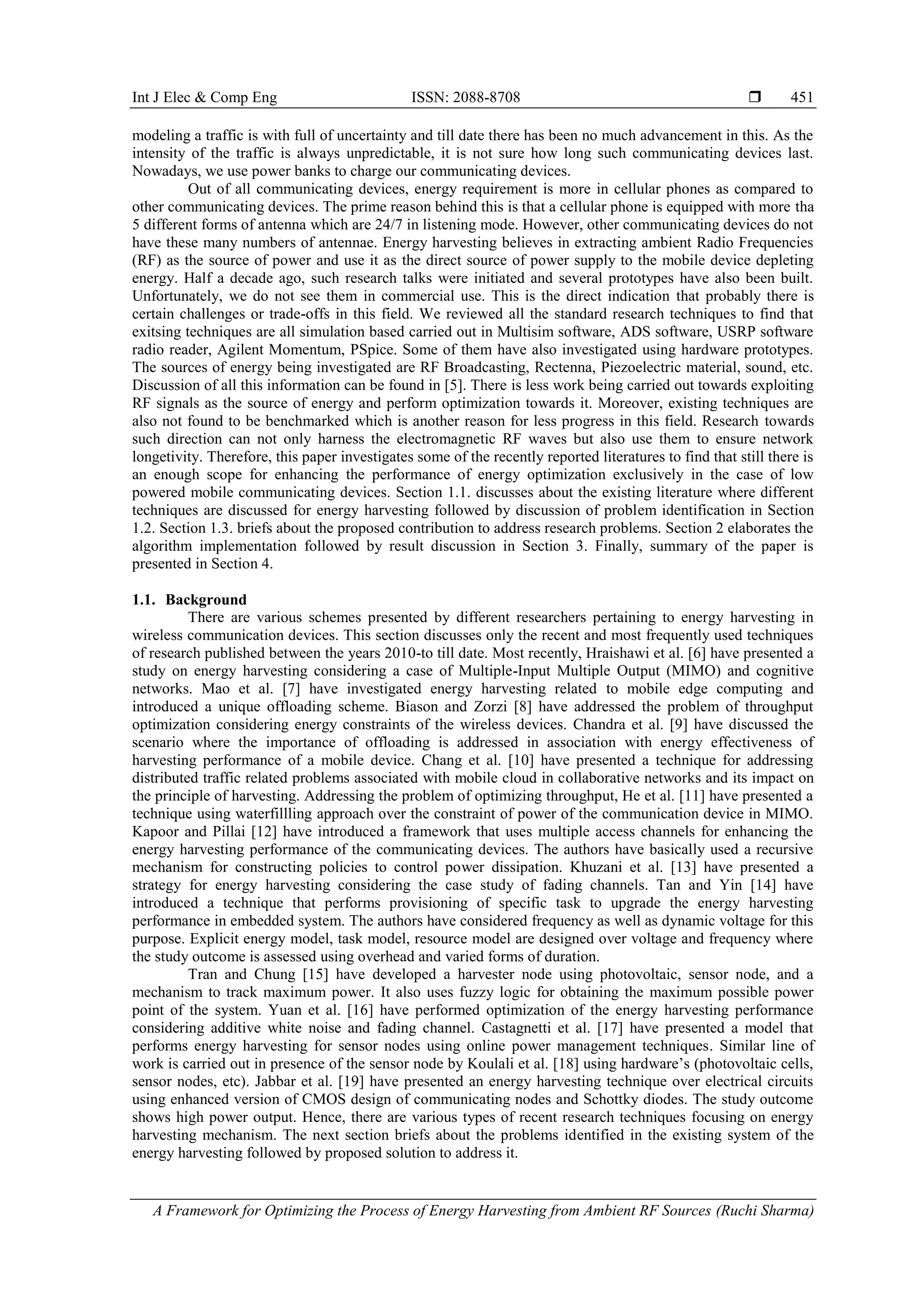 A Framework for Optimizing the Process of Energy Harvesting from ...