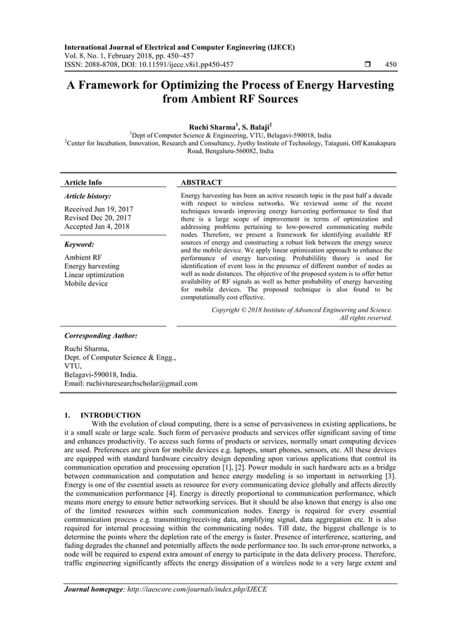 A Framework for Optimizing the Process of Energy Harvesting from ...