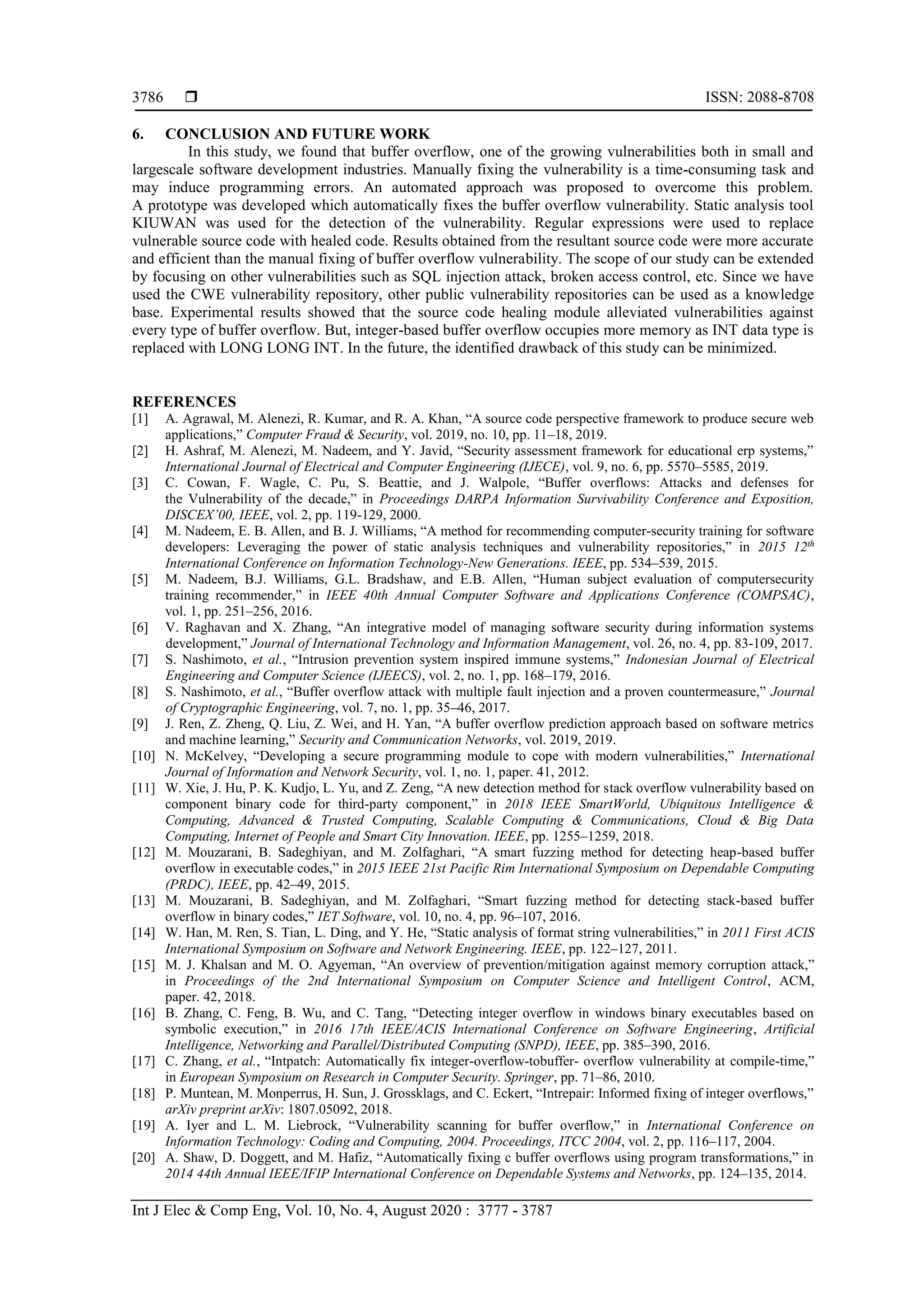 An automated approach to fix buffer overflows | PDF